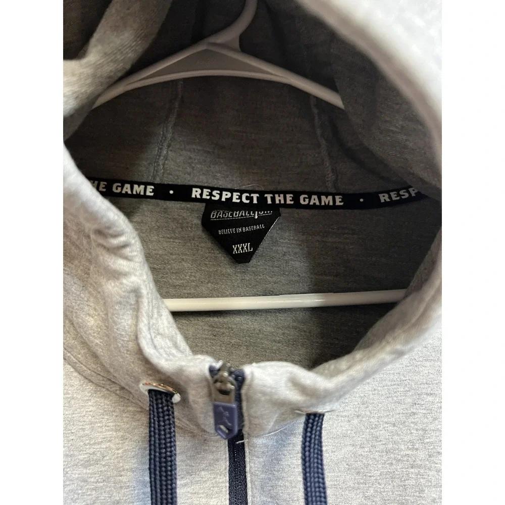 Baseballism Ken Griffey Jr #24 Hoodie Men's 3XL Gray Navy Mariners Full Zip